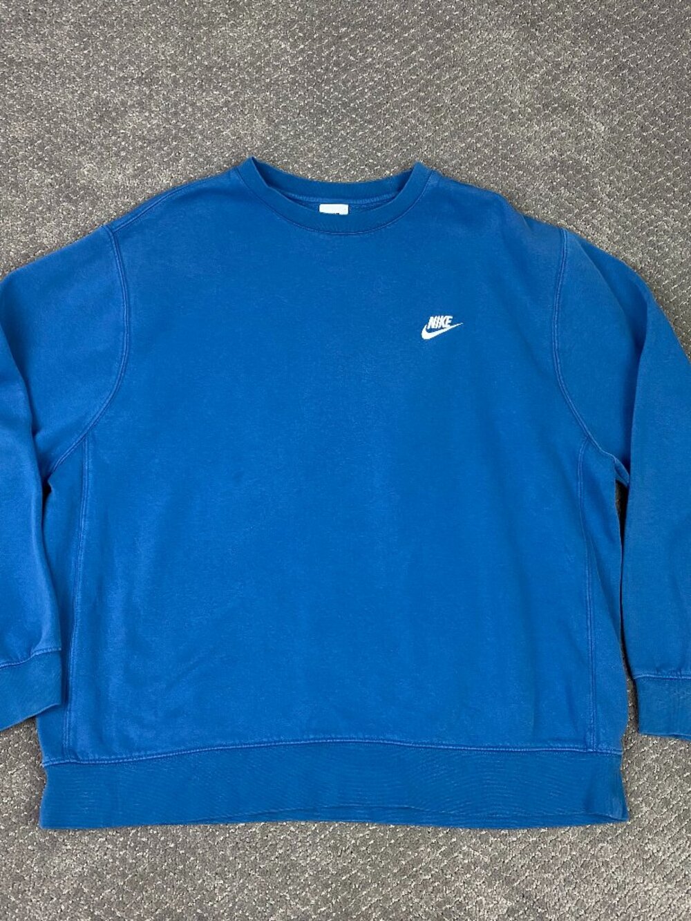 Nike Sportswear Club Fleece Crew Pullover Sweatshirt Mens XL Blue Faded BV2662